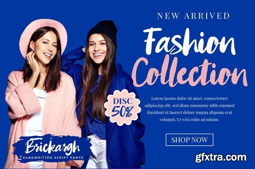 Brickargh - Handwritten Script fonts V2KB4XE Brickargh - Handwritten Script fonts V2KB4XE