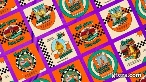 Videohive Stero Simple Abstract Colorful Posts 48996119