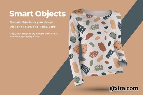 Long Sleeve T-Shirt Mockup JHSXH6R Long Sleeve T-Shirt Mockup JHSXH6R