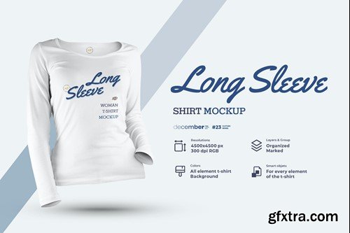 Long Sleeve T-Shirt Mockup JHSXH6R Long Sleeve T-Shirt Mockup JHSXH6R