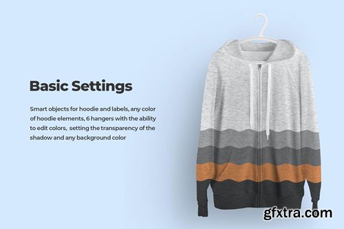 Front and Back Zip Hoodie Mockup On Hangers D59KXSY Front and Back Zip Hoodie Mockup On Hangers D59KXSY