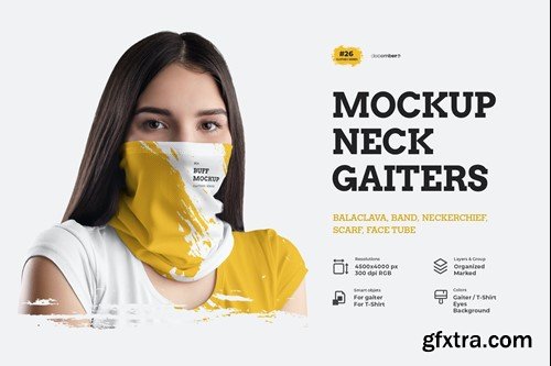 Mockups Neck Gaiters KTS95LU Mockups Neck Gaiters KTS95LU