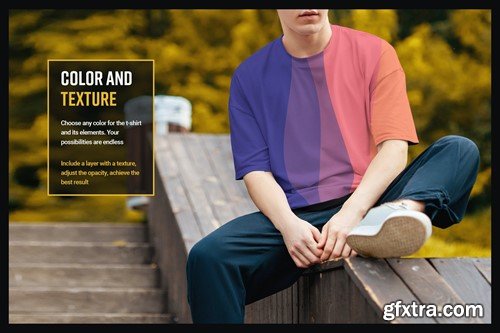 Oversized T-shirt Mockup on a Guy Outside 7CHU4CL Oversized T-shirt Mockup on a Guy Outside 7CHU4CL