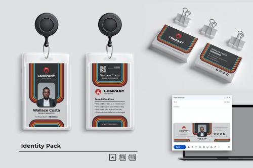 Identity Pack ( Id Card - Business Card - Email )