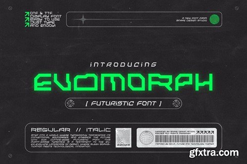 Evomorph - Futuristic Font J82AJUU Evomorph - Futuristic Font J82AJUU