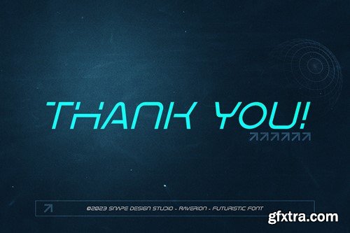 Raverion - Futuristic Font 4GAZASB Raverion - Futuristic Font 4GAZASB