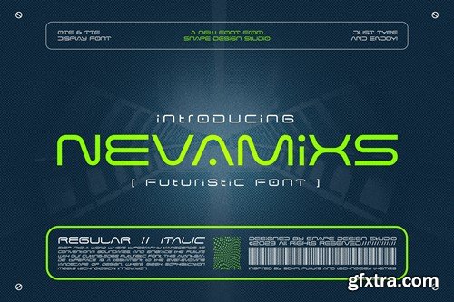 Nevamixs - Futuristic Font J86VSV8 Nevamixs - Futuristic Font J86VSV8