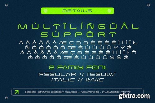 Nevamixs - Futuristic Font J86VSV8 Nevamixs - Futuristic Font J86VSV8