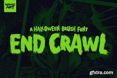End Crawl - A Halloween Brush Font 7CGD572 End Crawl - A Halloween Brush Font 7CGD572