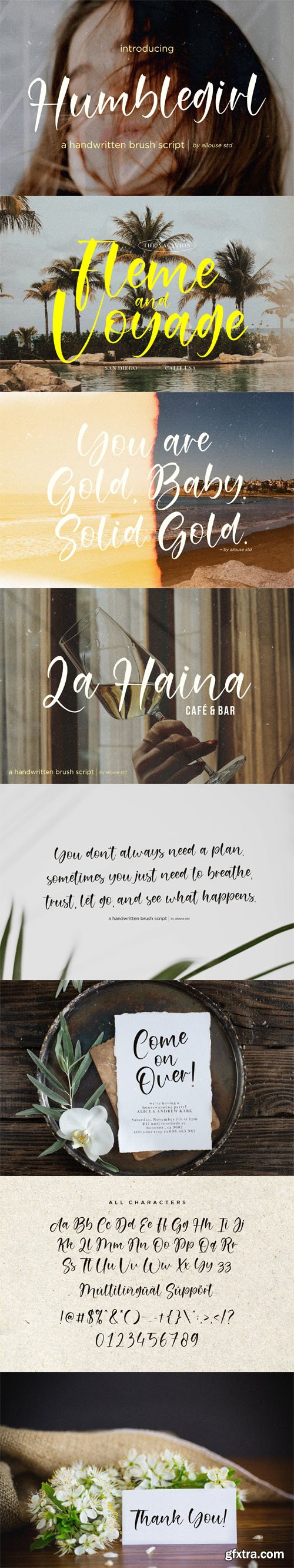 Humble Girl - Handwritten Brush Script Font