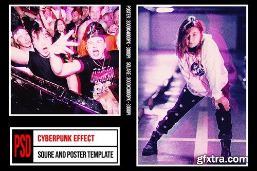 Square & Poster - Cyberpunk Effects GST6LPX