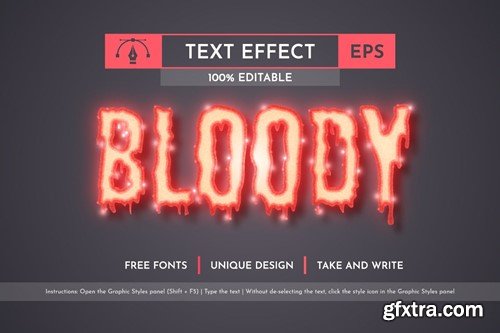 Slasher - Editable Text Effect, Font Style TDBYTKT Slasher - Editable Text Effect, Font Style TDBYTKT