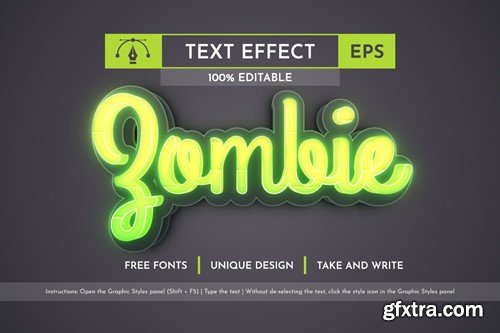 Zombie - Editable Text Effect, Font Style AEJ2MX8 Zombie - Editable Text Effect, Font Style AEJ2MX8