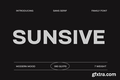 Sunsive Family Font ARAL8P9 Sunsive Family Font ARAL8P9