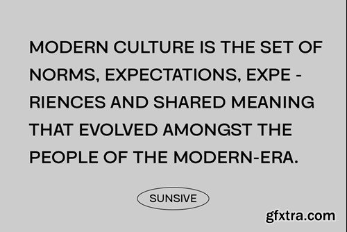 Sunsive Family Font ARAL8P9 Sunsive Family Font ARAL8P9