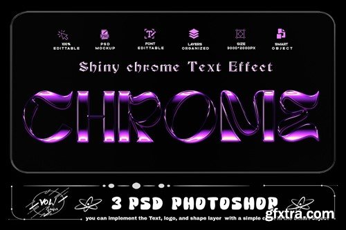 Shiny Chrome Text Effect 3 PSD UZV28E7 Shiny Chrome Text Effect 3 PSD UZV28E7