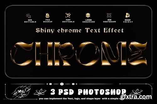Shiny Chrome Text Effect 3 PSD UZV28E7 Shiny Chrome Text Effect 3 PSD UZV28E7