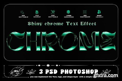 Shiny Chrome Text Effect 3 PSD UZV28E7 Shiny Chrome Text Effect 3 PSD UZV28E7