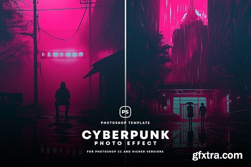 Cyberpunk Photo Effect 9VUN2QT Cyberpunk Photo Effect 9VUN2QT