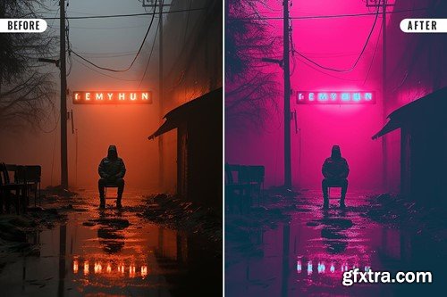 Cyberpunk Photo Effect 9VUN2QT Cyberpunk Photo Effect 9VUN2QT