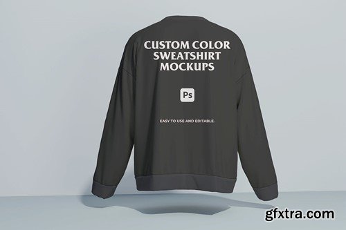 Crewneck sweatshirt realistic mockup W5RQPVC Crewneck sweatshirt realistic mockup W5RQPVC