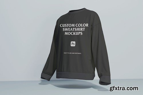 Crewneck sweatshirt realistic mockup W5RQPVC Crewneck sweatshirt realistic mockup W5RQPVC