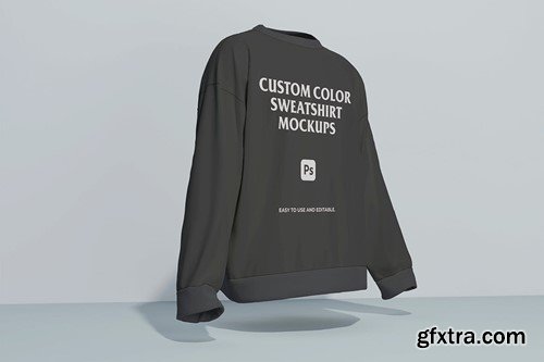 Crewneck sweatshirt realistic mockup W5RQPVC Crewneck sweatshirt realistic mockup W5RQPVC