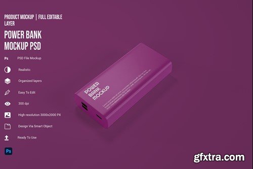 Power Bank PSD Mockup 84LCKXP Power Bank PSD Mockup 84LCKXP
