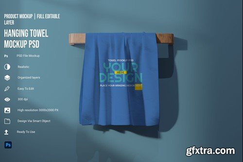 Hanging Towel PSD Mockup MD4QSDP