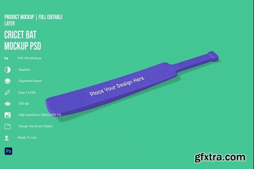 Cricet Bat Mockup X65KDXX Cricet Bat Mockup X65KDXX