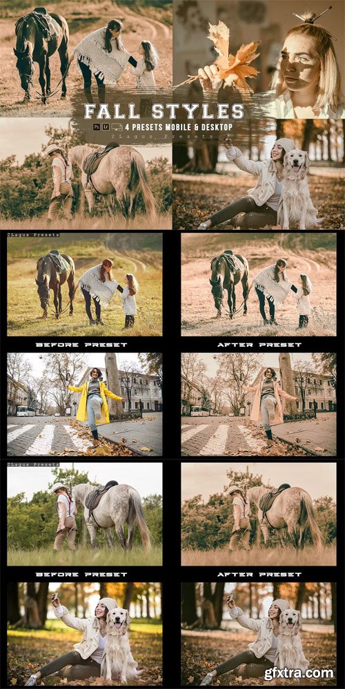 Fall Styles 4 Lightroom Presets Mobile & Desktop
