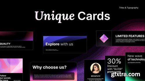 Videohive Unique Typography Cards 48991733