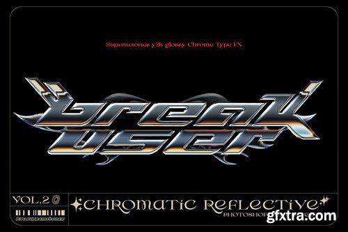Y2K Glossy Chrome Type FX - Photoshop Text Effect BXEZYU9 Y2K Glossy Chrome Type FX - Photoshop Text Effect BXEZYU9