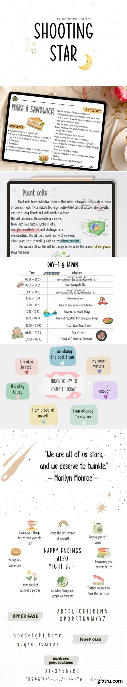 Shooting Star Font » GFxtra