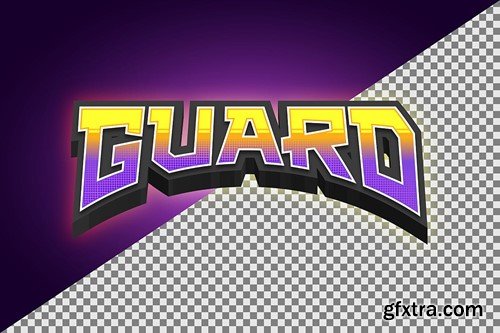 Guard Text Effect LLXASJ4 Guard Text Effect LLXASJ4