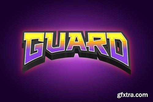 Guard Text Effect LLXASJ4 Guard Text Effect LLXASJ4