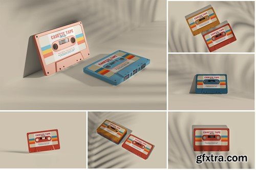 Cassette Tape Mockup P4V3P6W Cassette Tape Mockup P4V3P6W