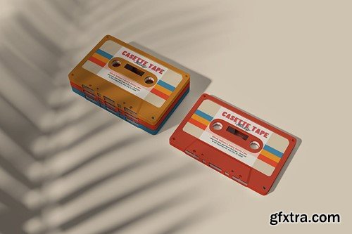 Cassette Tape Mockup P4V3P6W Cassette Tape Mockup P4V3P6W