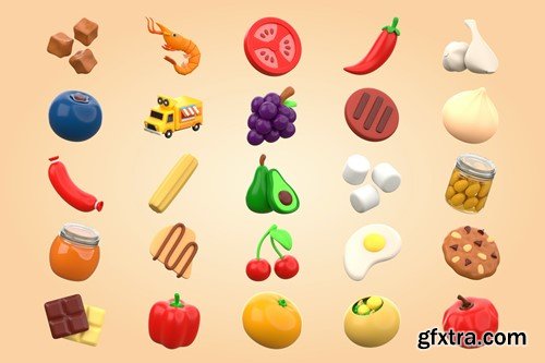 3D Food Illustration 2 NZCND4K 3D Food Illustration 2 NZCND4K