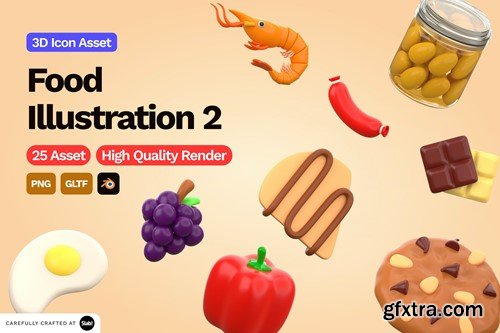 3D Food Illustration 2 NZCND4K 3D Food Illustration 2 NZCND4K