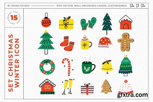 Cute Handdrawn Christmas Winter Icon KPHUBLH Cute Handdrawn Christmas Winter Icon KPHUBLH
