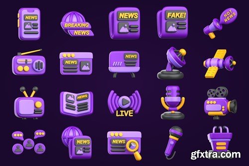 3D News Icon 9HU9LX6 3D News Icon 9HU9LX6