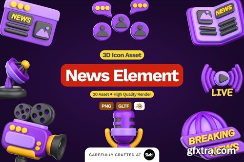 3D News Icon 9HU9LX6 3D News Icon 9HU9LX6