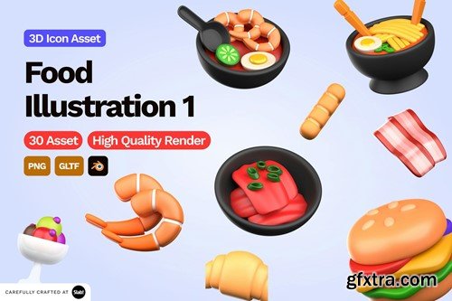 3D Food Illustration 1 EGPVCMW 3D Food Illustration 1 EGPVCMW