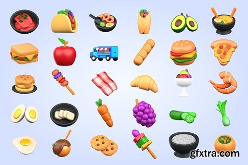 3D Food Illustration 1 EGPVCMW 3D Food Illustration 1 EGPVCMW