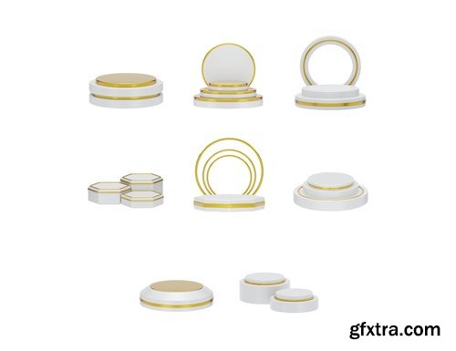 Sale White Stage Podium 3D 95QMA2Y