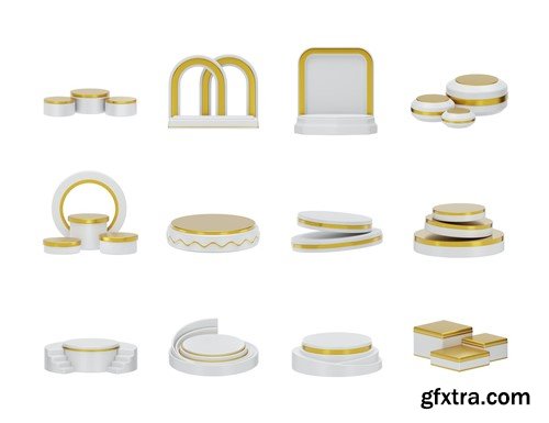 Sale White Stage Podium 3D 95QMA2Y