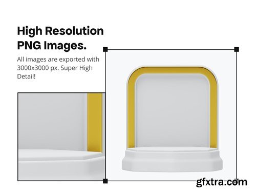 Sale White Stage Podium 3D 95QMA2Y