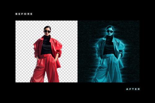 Hologram Photo Effect