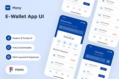 Mony - E-Wallet App UI Mony - E-Wallet App UI